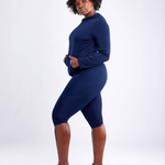 Mid-Rise Capri Fitness Leggings with Side Pockets