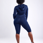 Mid-Rise Capri Fitness Leggings with Side Pockets