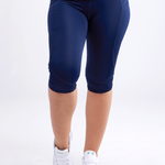 Mid-Rise Capri Fitness Leggings with Side Pockets