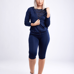 Mid-Rise Capri Fitness Leggings with Side Pockets