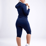 Mid-Rise Capri Fitness Leggings with Side Pockets