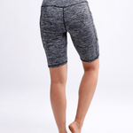 High-Waisted Sports Shorts with Double Side Pockets