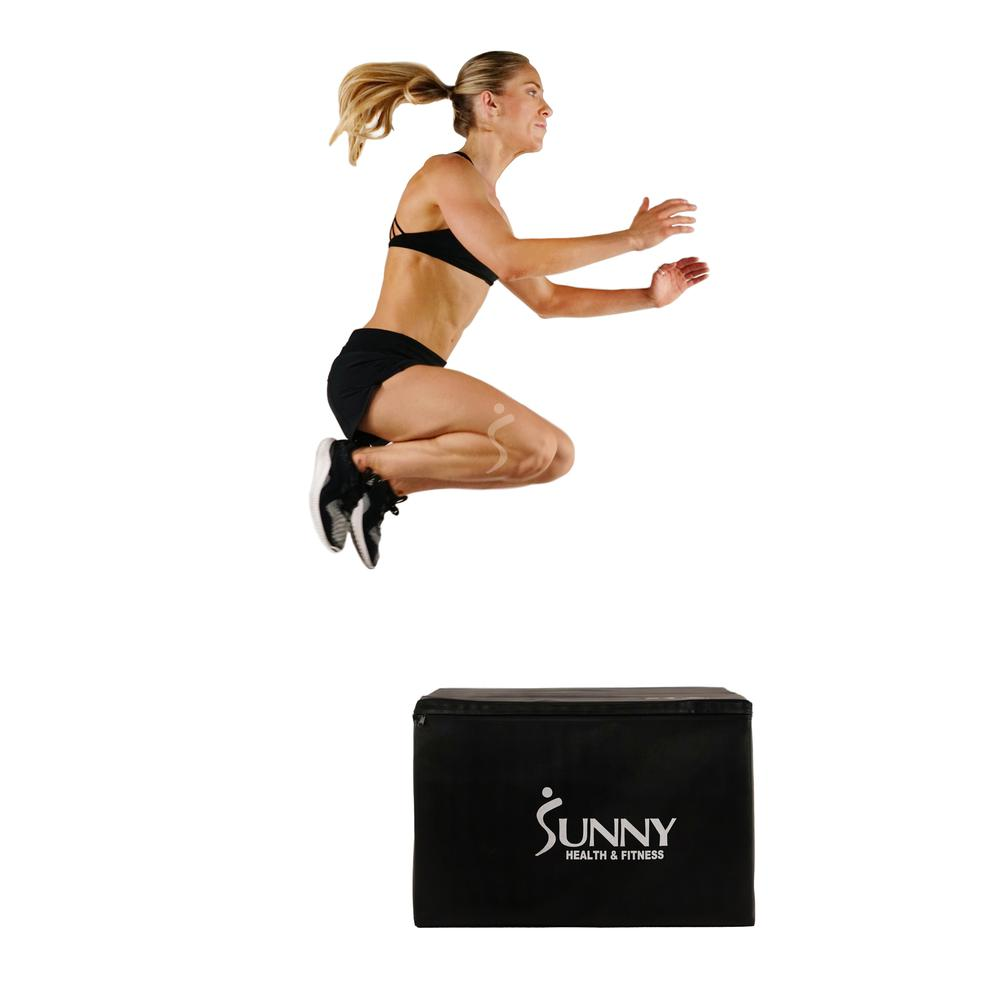 Foam Plyo Box, 440lb Weight Capacity with 3 in 1 Height Adjustment - 30"/24"/20" for Plyometric Training and Conditioning