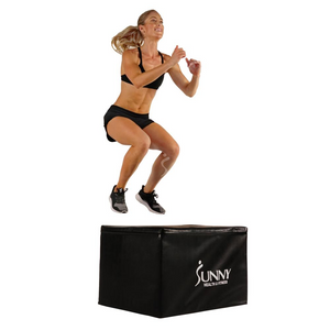 Foam Plyo Box, 440lb Weight Capacity with 3 in 1 Height Adjustment - 30"/24"/20" for Plyometric Training and Conditioning