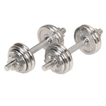 33 lbs Dumbbell Chrome Set