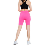 Stretchable Yoga Shorts With Phone Pocket