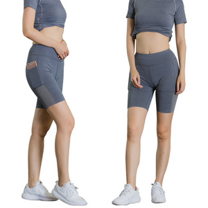 Stretchable Yoga Shorts With Phone Pocket