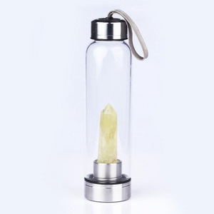 Natural Stone Infused Water In Glass Bottle