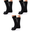 Athletic Flip Flop Black Solid Tabi Socks - 3 Pack