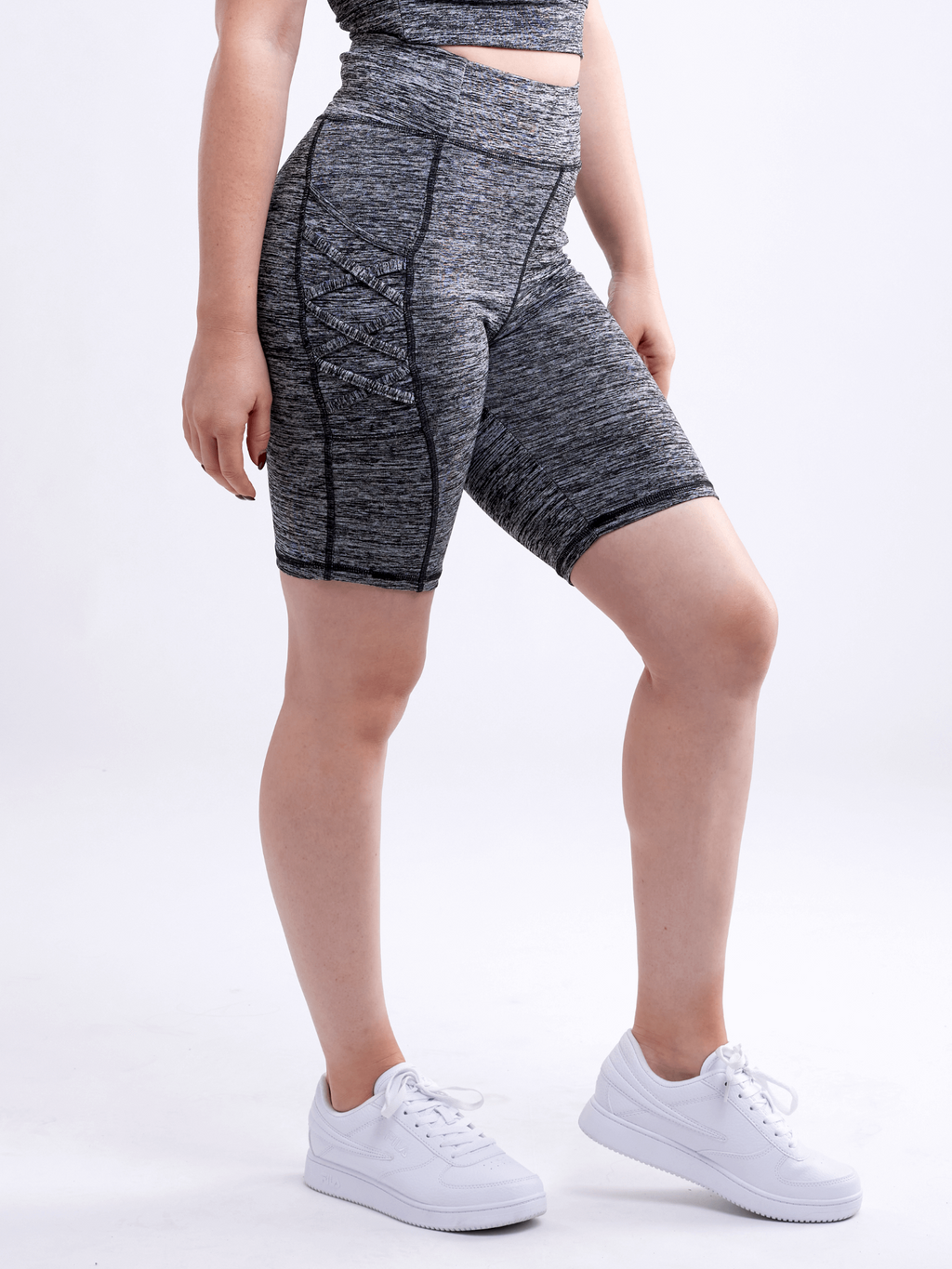 High-Waisted Workout Shorts with Pockets