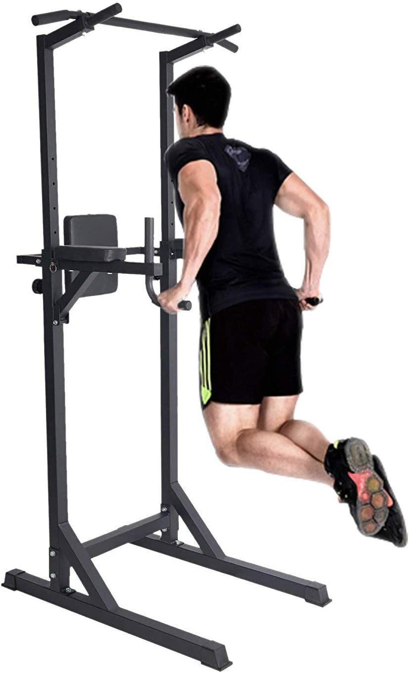 Power Tower Pull Up Strength Training Dip Stand Station