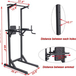 Power Tower Pull Up Strength Training Dip Stand Station