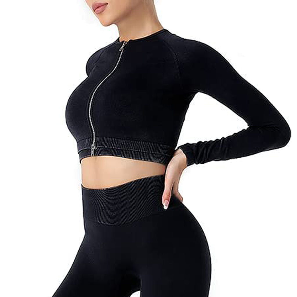 Women Seamless Workout Tracksuit Set