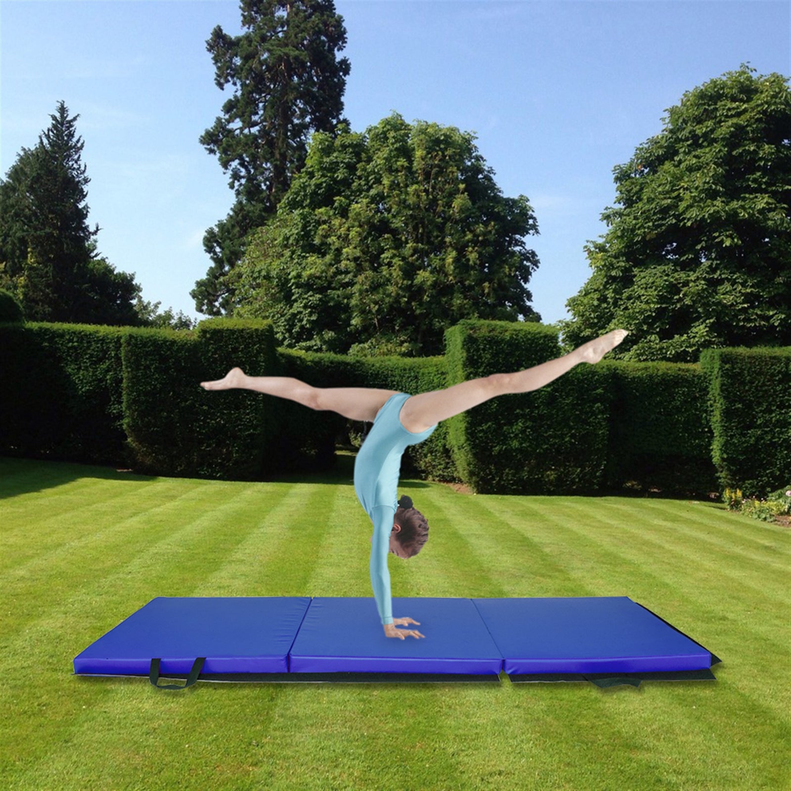 Tri-fold Gymnastics Mat with Hand Buckle